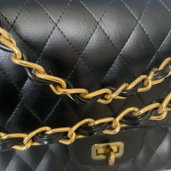 Vintage Meyers USA Quilted Leather Flap Bag • Made in USA Chain Purse - Picture 6 of 15